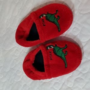 Red Dinosaur Slippers, Size 11/12